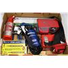 Image 1 : FLAT OF SURVEY TOOLS,  FIRE EXTINGUISHER AND MORE