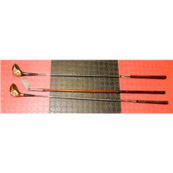 3 ANTIQUE GOLF CLUBS