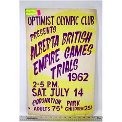 1962 EMPIRE GAMES POSTER