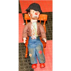 1940'S LIGHT UP CLOWN DOLL WITH CHAIR