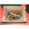 Image 1 : WOOD BOX OF FULL ANTIQUE TOOLS