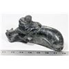 Image 1 : ESKIMO RIDING A WHALE SOAPSTONE.
