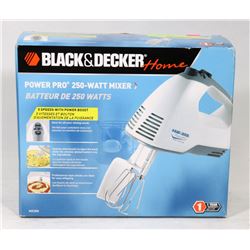BLACK AND DECKER POWER PRO 250 MIXER, UNUSED
