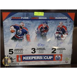 EDMONTON OILERS TRIPLE SIGNED PHOTO GRANT FUHR