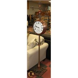 76" COPPER AND BRASS CLOCK