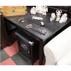 ESPRESSO COLOR KITCHEN TABLE, 60"X36"X30.5".