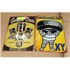 Image 1 : LOT OF 2 TIN SIGNS CHEVROLET PARTS & MICHELIN TIRE