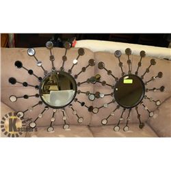 LOT OF 2 SHOWHOME MIRRORS 24" DIAMETER