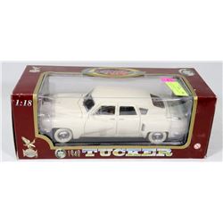 ROAD LEGENDS 1948 TUCKER 1:18 SCALE DIE CAST CAR.