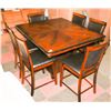 Image 1 : BARHEIGHT TABLE (48"X55"X36.5") WITH 6 CHAIRS.