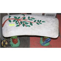 CERAMIC GARDEN BENCH.