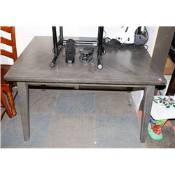 NEW GREY WOOD TONE KITCHEN TABLE (36"X48"X29.5").