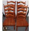 Image 1 : LOT OF 4 OAK CHAIRS