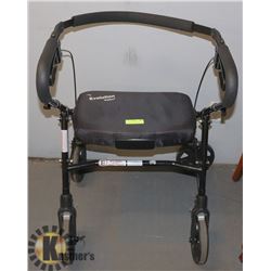 WALKER EVOLUTION WITH GEL SEAT PAD & BRAKES, FOLD