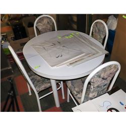 KITCHEN TABLE (48"X42"X30") WITH 4 CHAIRS.