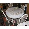 Image 1 : KITCHEN TABLE (48"X42"X30") WITH 4 CHAIRS.
