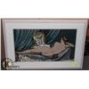 Image 1 : PETIT POINT FRAMED NUDE.