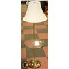 Image 1 : BRASS STYLE FLOOR LAMP WITH TABLE.