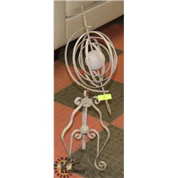 VINTAGE WROUGHT IRON WEATHERVANE ON 3 FOOTED
