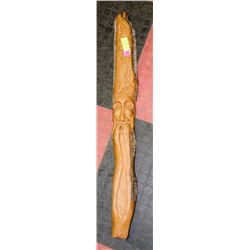 NATIVE CARVED DRIFTWOOD FROM KITMAT BC 34" LONG
