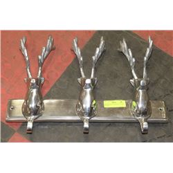 METAL STAG COAT RACK 19" WIDE 13" TALL