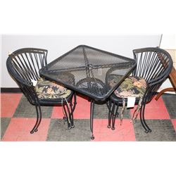 5 PIECE METAL PATIO SET WITH 4 CUSHIONS