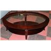 Image 1 : GLASS TOP COFFEE TABLE (50"X30"X18.5")