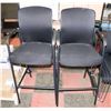 Image 1 : PAIR OF MESH BACK FABRIC BAR HEIGHT STOOLS