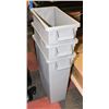 Image 1 : STACK OF 3 GREY WASTE BINS
