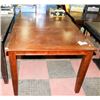 Image 1 : NEW WOOD TONE KITCHEN TABLE WITH LEAF DAMAGED