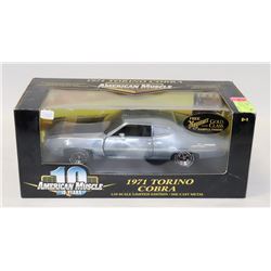 ERTL AMERICAN MUSCLE 1971 TORINO COBRA GREY &