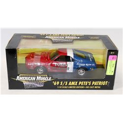 ERTL AMERICAN MUSCLE 1969 S/S AMX PETE'S PATRIOT