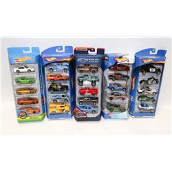 LOT OF 5 HOTWHEELS & MATCHBOX.