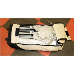 FULL SIZE AIR MATTRESS WITH EXPANDABLE BED FRAME.