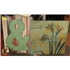 Image 1 : LOT OF 2 DÉCOR PICTURES (CANVAS 24 X 24, WOOD &