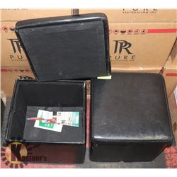 PAIR OF STORAGE OTTOMANS