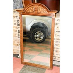 WOOD FRAMED HALLWAY MIRROR