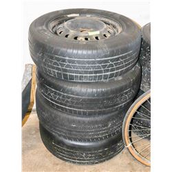 SET OF FOUR 215/65R16 MOTOMASTER WINTER TIRES ON