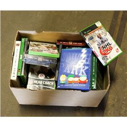 BOX WITH ASSORTED DVD MOVIES AND SERIES