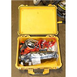 PELICAN WITH DRILL AND ASSORTED ITEMS