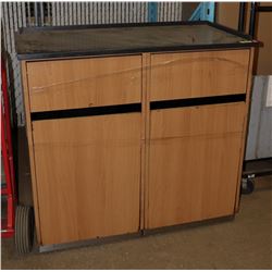 COMMERCIAL  2 DOOR GARBAGE CAN RECEPTICLE