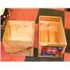 Image 1 : VINTAGE WOODEN BUTTER BOX AND APPLE BOX.