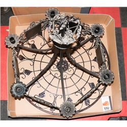 LARGE VINTAGE HANGING CANDELABRA 24" DIAMETER