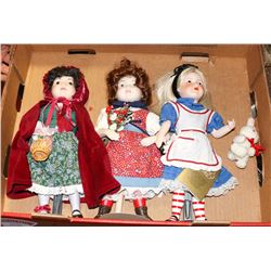 LOT OF 3 FRANKLIN MINT HEIRLOOM DOLLS - ALICE IN