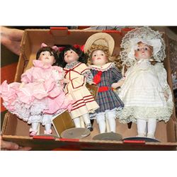 LOT OF 4 FRANKLIN MINT HEIRLOOM DOLLS - REBECCA,