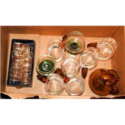 RETRO PITCHER WITH 6 GLASSES, 12 METAL NAPKIN