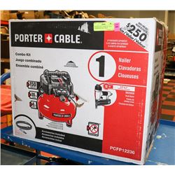 PORTER CABLE COMBO KIT 6GAL  COMPRSSOR 18GAL BRAD