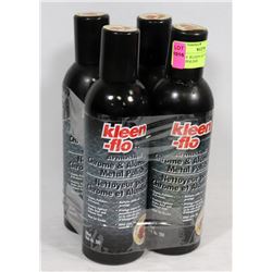 LOT OF 4  KLEEN FLO ARMARSHELL METAL POLISH