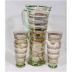 11" WATER PITCHER WITH 6 GLASSES