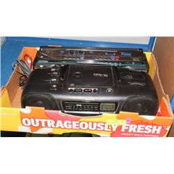 SONY RADIO AND CD PLAYER AND GE RADIO DUEL TAPE
